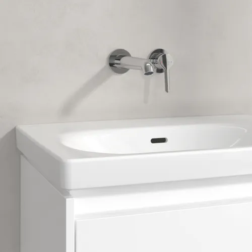 Picture of VILLEROY BOCH Skyla Washbasin, 650 x 460 x 160 mm, White Alpin CeramicPlus, with overflow #5A5167R1