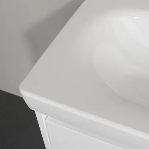 Picture of VILLEROY BOCH Skyla Washbasin, 650 x 460 x 160 mm, White Alpin CeramicPlus, with overflow #5A5165R1