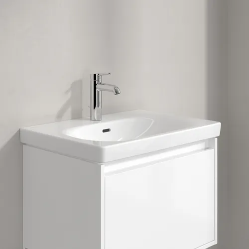 Picture of VILLEROY BOCH Skyla Washbasin, 650 x 460 x 160 mm, White Alpin CeramicPlus, with overflow #5A5165R1