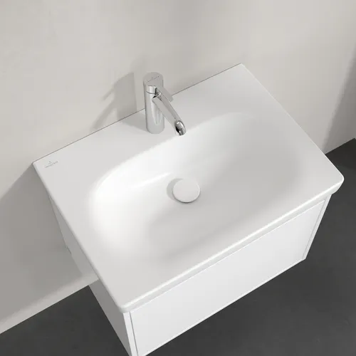 Bild von VILLEROY BOCH Skyla Waschbecken, 650 x 460 x 160 mm, Stone White CeramicPlus, ohne Überlauf #5A5166RW