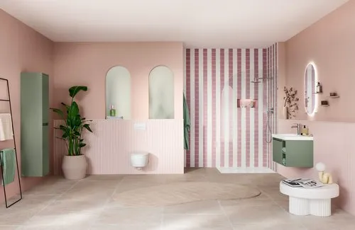 Bild von VILLEROY BOCH Skyla Combi-Pack, wandhängend, mit TwistFlush[e³], Stone White CeramicPlus #5656CLRW