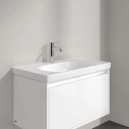 Picture of VILLEROY BOCH Skyla Vanity washbasin, 800 x 460 x 160 mm, Stone White CeramicPlus, without overflow #5A5181RW