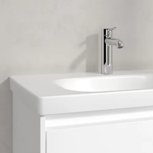 Picture of VILLEROY BOCH Skyla Vanity washbasin, 800 x 460 x 160 mm, Stone White CeramicPlus, without overflow #5A5181RW