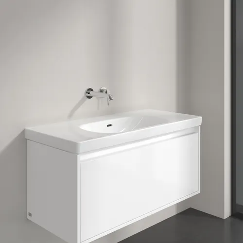 Bild von VILLEROY BOCH Skyla Schrankwaschtisch, 1000 x 460 x 160 mm, Weiß Alpin CeramicPlus, mit Überlauf #5A51A6R1