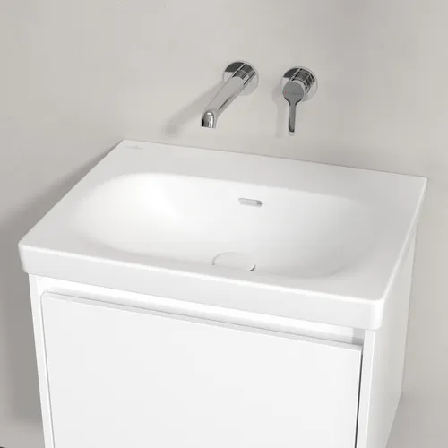 Bild von VILLEROY BOCH Skyla Waschbecken, 600 x 460 x 163 mm, Stone White CeramicPlus, mit Überlauf #5A5162RW