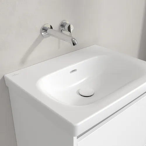 Bild von VILLEROY BOCH Skyla Waschbecken, 600 x 460 x 163 mm, Stone White CeramicPlus, mit Überlauf #5A5162RW