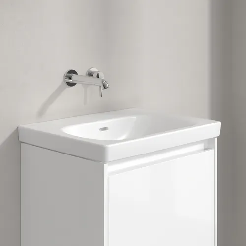 Bild von VILLEROY BOCH Skyla Waschbecken, 600 x 460 x 163 mm, Stone White CeramicPlus, mit Überlauf #5A5162RW