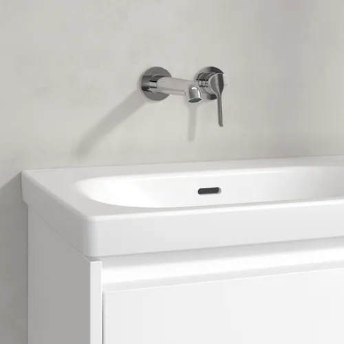 Bild von VILLEROY BOCH Skyla Schrankwaschtisch, 800 x 460 x 160 mm, Stone White CeramicPlus, mit Überlauf #5A52L3RW