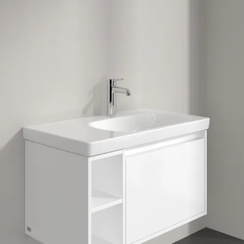 Bild von VILLEROY BOCH Skyla Schrankwaschtisch, 800 x 460 x 160 mm, Weiß Alpin CeramicPlus, ohne Überlauf #5A52R2R1