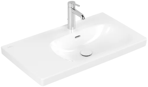 Bild von VILLEROY BOCH Skyla Schrankwaschtisch, 800 x 460 x 160 mm, Weiß Alpin CeramicPlus, mit Überlauf #5A52R1R1
