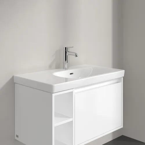 Bild von VILLEROY BOCH Skyla Schrankwaschtisch, 800 x 460 x 160 mm, Weiß Alpin CeramicPlus, mit Überlauf #5A52R1R1