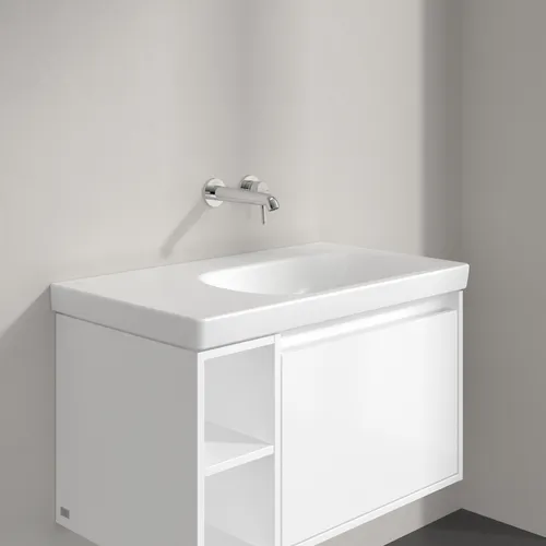 Bild von VILLEROY BOCH Skyla Schrankwaschtisch, 800 x 460 x 160 mm, Stone White CeramicPlus, ohne Überlauf #5A52R4RW