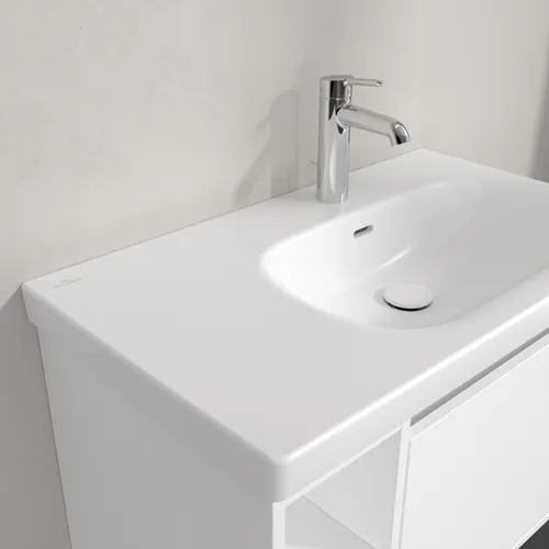 Bild von VILLEROY BOCH Skyla Schrankwaschtisch, 800 x 460 x 160 mm, Stone White CeramicPlus, mit Überlauf #5A52R1RW