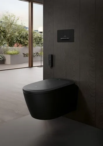 Bild von VILLEROY BOCH ViClean Dusch-WC Supreo Select, Pure Black CeramicPlus #V16EN3R7