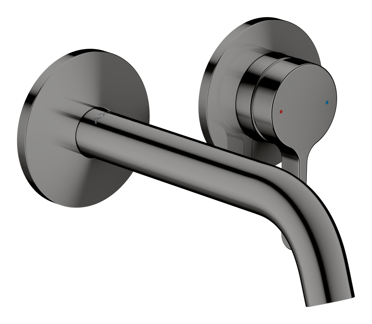 Bild von HANSGROHE AXOR One Einhebel-Waschtischmischer Unterputz für Wandmontage mit Hebelgriff und Auslauf 160 mm #48170330 - Polished Black Chrome