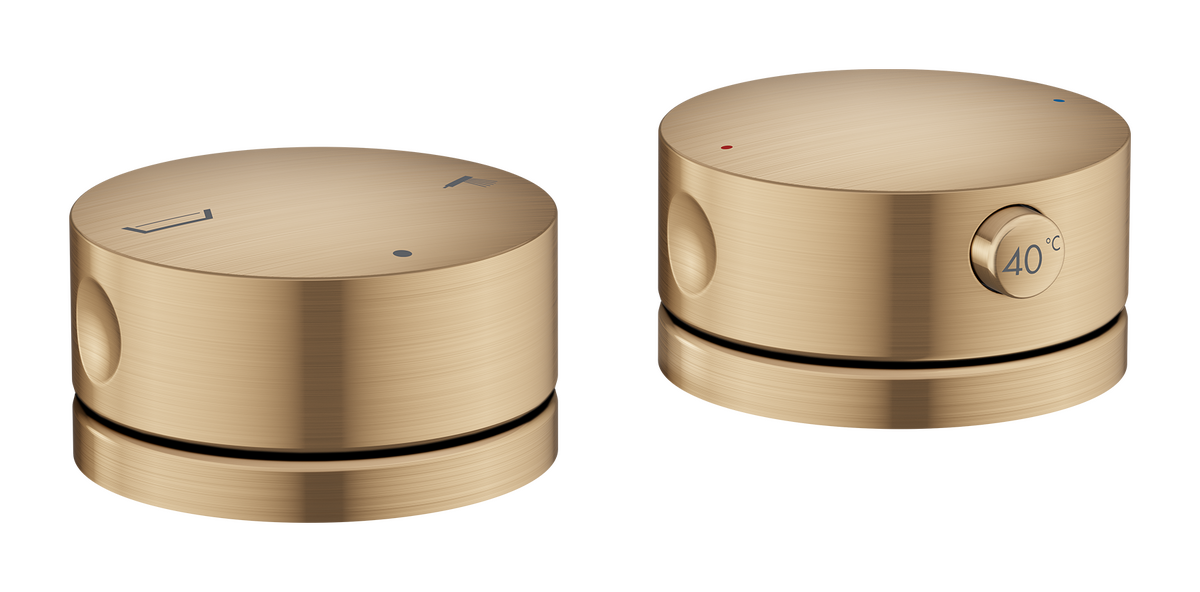 Bild von HANSGROHE AXOR One 2-Loch Wannenrandarmatur mit Thermostat #48470140 - Brushed Bronze