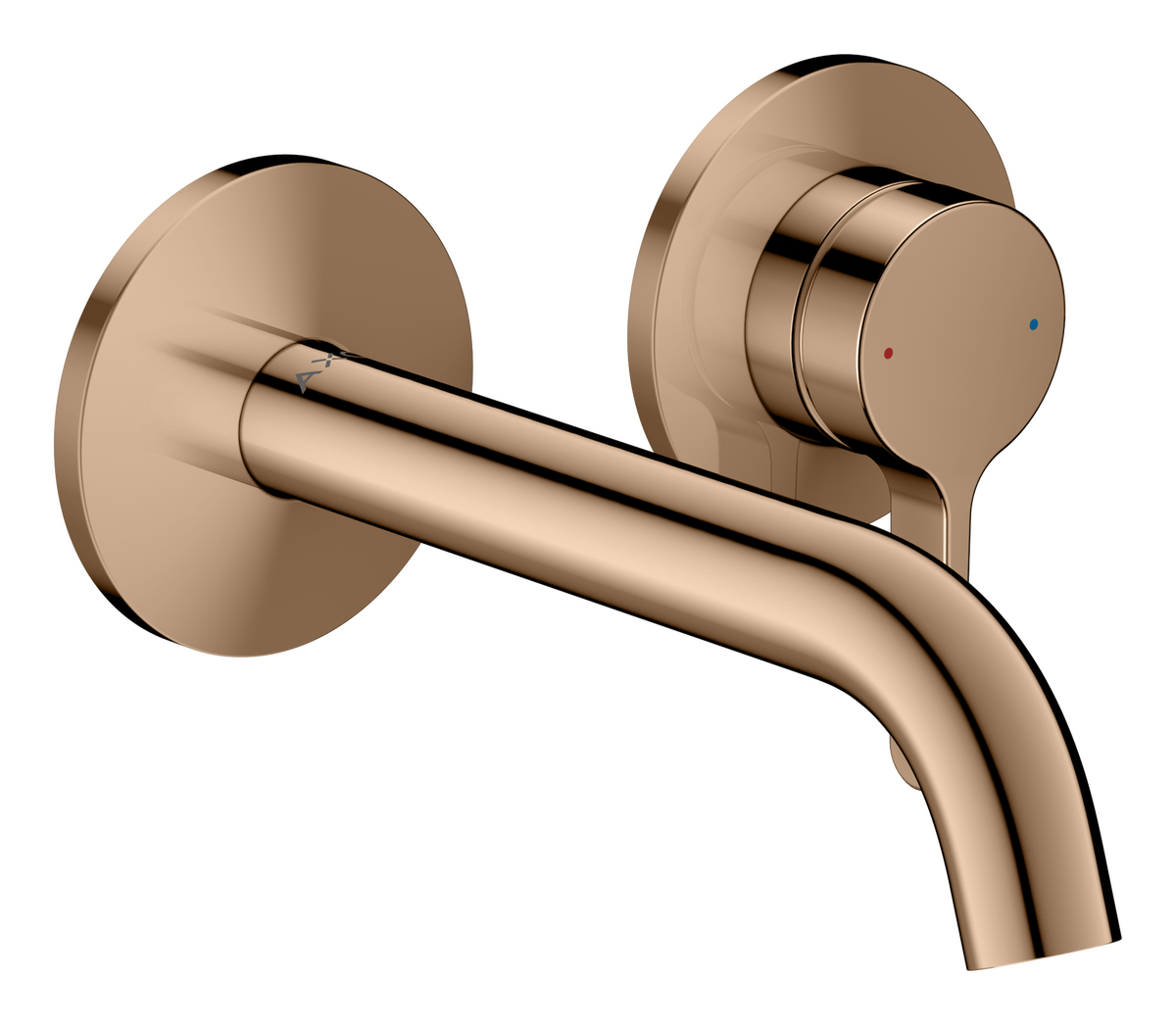 Bild von HANSGROHE AXOR One Einhebel-Waschtischmischer Unterputz für Wandmontage mit Hebelgriff und Auslauf 160 mm #48170300 - Polished Red Gold