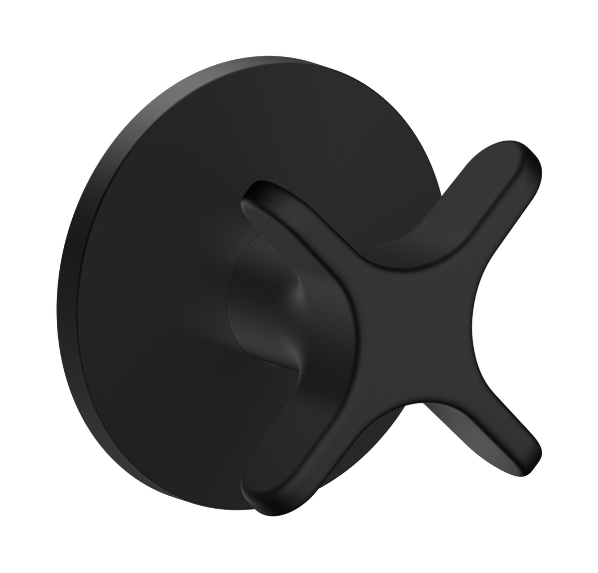 Bild von HANSGROHE AXOR One Absperrventil Unterputz mit Kreuzgriff #48771670 - Mattschwarz