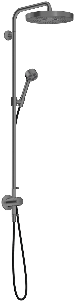 Bild von HANSGROHE AXOR One Showerpipe mit Thermostat und Kopfbrause 280 1jet EcoSmart Unterputz #48797340 - Brushed Black Chrome