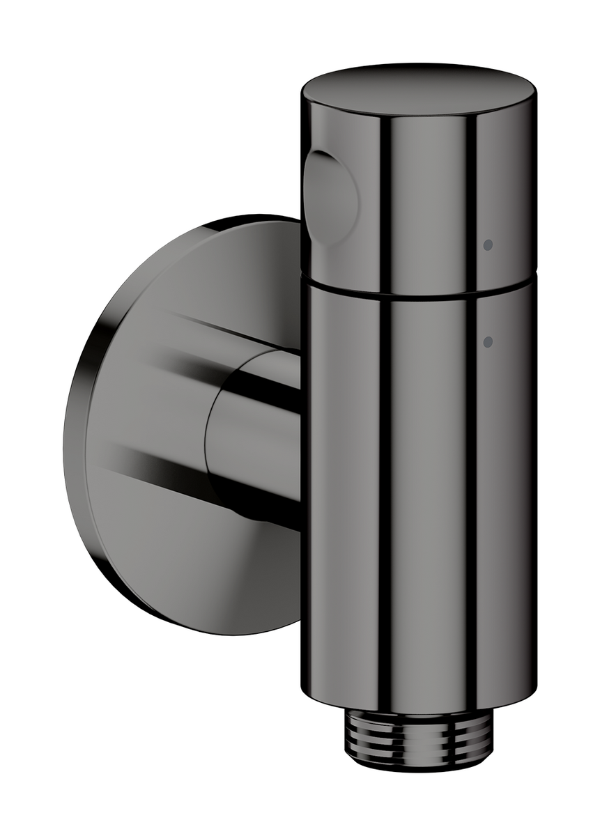 Bild von HANSGROHE AXOR One Wandanschluss Stop mit Absperrventil #48781330 - Polished Black Chrome