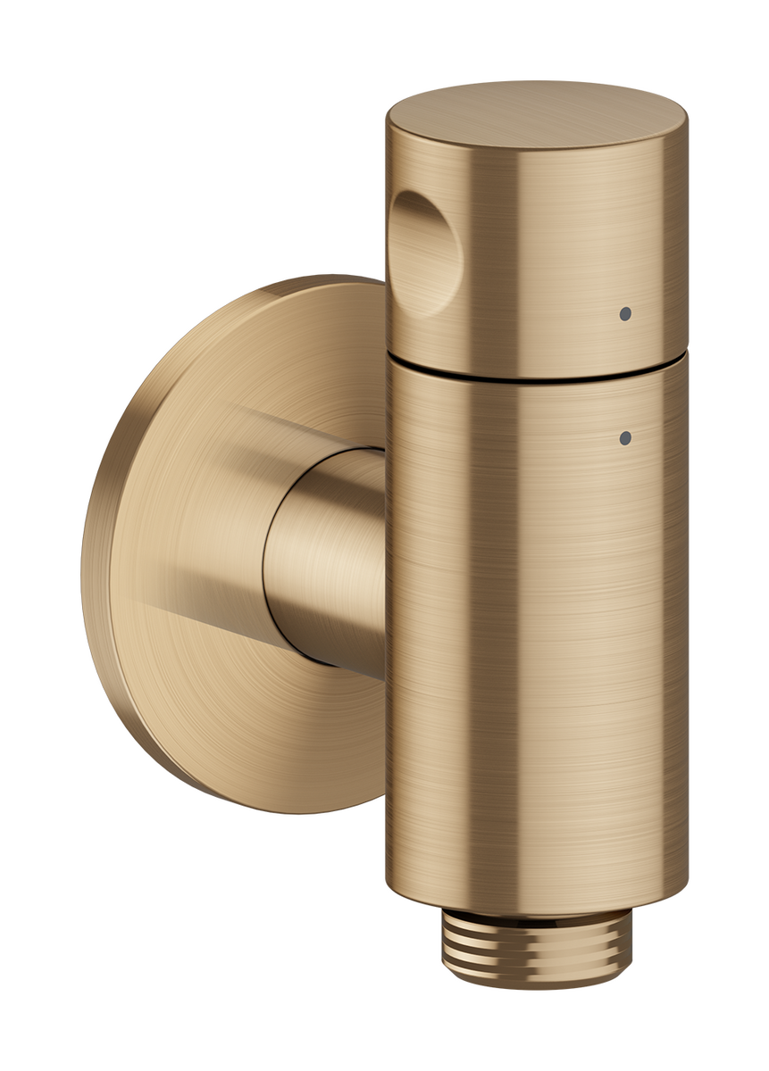 Bild von HANSGROHE AXOR One Wandanschluss Stop mit Absperrventil #48781140 - Brushed Bronze
