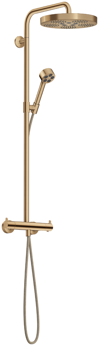 Bild von HANSGROHE AXOR One Showerpipe mit Thermostat und Kopfbrause 280 1jet #48794140 - Brushed Bronze