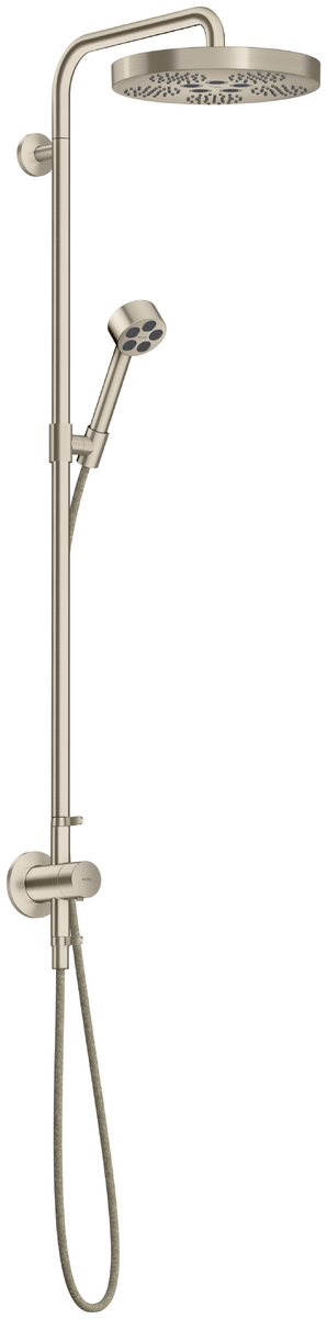 Bild von HANSGROHE AXOR One Showerpipe mit Thermostat und Kopfbrause 280 1jet EcoSmart Unterputz #48797820 - Brushed Nickel