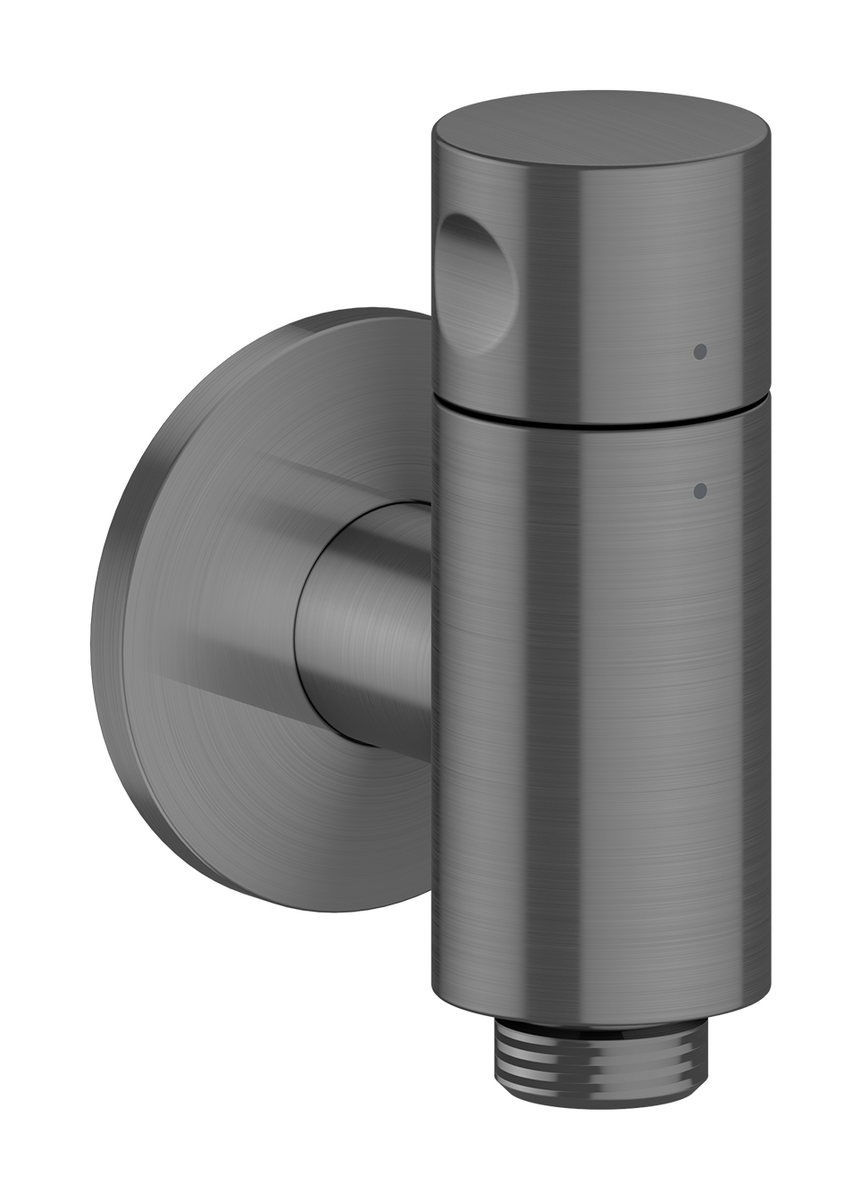 Bild von HANSGROHE AXOR One Wandanschluss Stop mit Absperrventil #48781340 - Brushed Black Chrome