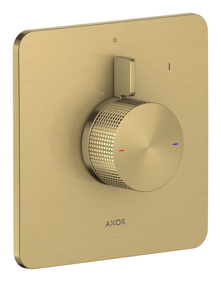Picture of HANSGROHE AXOR Citterio C Mixer for concealed installation for 1 function - cubic cut #49651950 - Brushed Brass