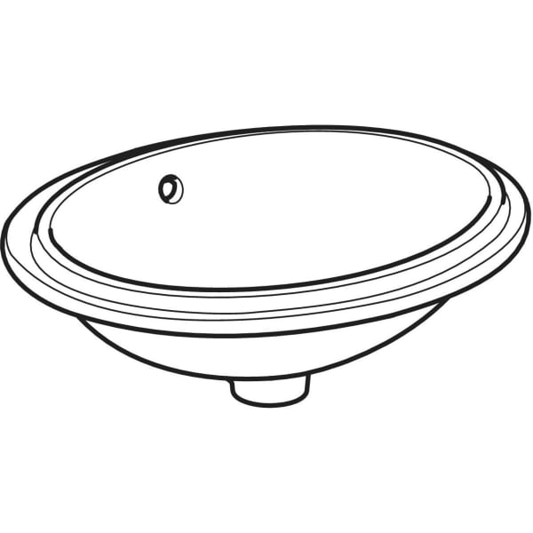 GEBERIT VariForm Unterbauwaschtisch oval #500.749.00.2 - weiß / KeraTect / Unterseite: glasiert