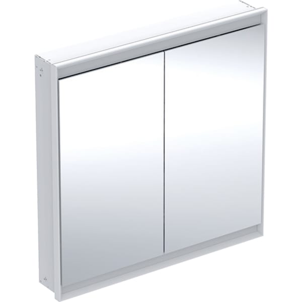 GEBERIT ONE Spiegelschrank mit ComfortLight und zwei Türen, UP-Montage, Höhe 90 cm #505.803.00.2 - weiß / Aluminium pulverbeschichtet