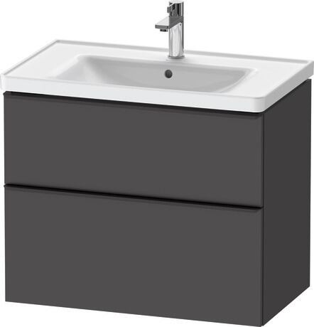 Bild von DURAVIT Waschtischunterbau wandhängend DE4355 Design by Bertrand Lejoly #DE43550BD490000 - Farbe M07, Betongrau Matt Dekor, Griff Bronze 784 x 452 mm
