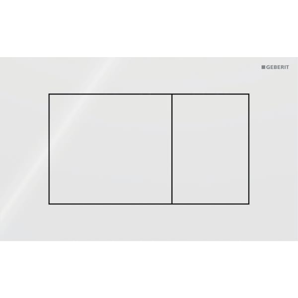 Bild von GEBERIT Sigma40 Betätigungsplatte für 2-Mengen-Spülung, Square #115.629.SI.1 - weiß