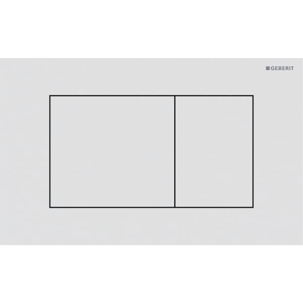 Bild von GEBERIT Sigma40 Betätigungsplatte für 2-Mengen-Spülung, Square #115.629.JT.1 - weiß matt / easy-to-clean-beschichtet