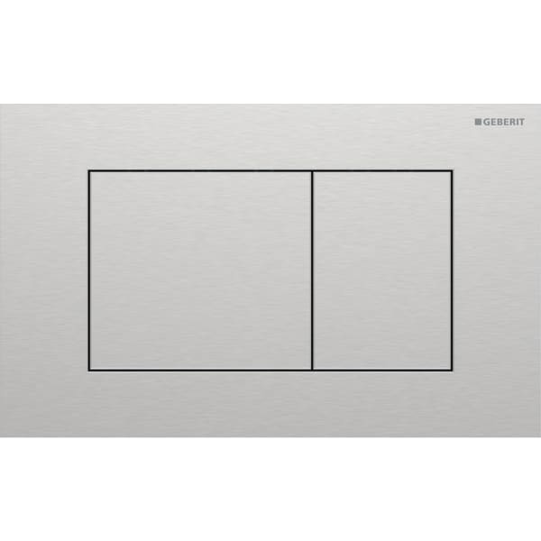 Bild von GEBERIT Sigma40 Betätigungsplatte für 2-Mengen-Spülung, Square #115.629.FW.1 - gebürstet, easy-to-clean-beschichtet