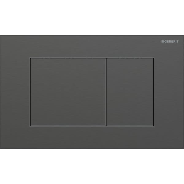 Bild von GEBERIT Sigma40 Betätigungsplatte für 2-Mengen-Spülung, Square #115.629.QD.1 - schwarzchrom / gebürstet, easy-to-clean-beschichtet