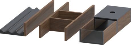 DURAVIT Einrichtungssystem Set UV0504 #UV0504077770000 - Farbe M77, Amerikanischer Nussbaum, Material: Massivholz 325 x 321 mm