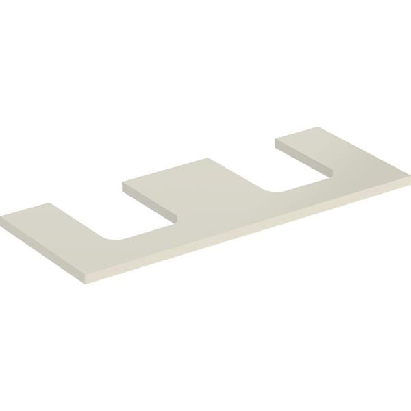 GEBERIT ONE Waschtischplatte mit Ausschnitt, für Aufsatzwaschtisch Schalenform #505.335.00.4 - sandgrau / lackiert hochglänzend