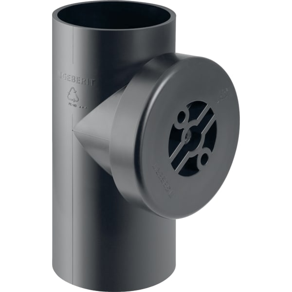 GEBERIT PE Reinigungsstück 90° mit runder Serviceöffnung #367.451.16.1