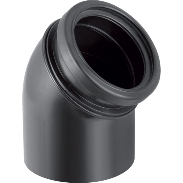 GEBERIT PE Anschlussbogen 45° mit Anschlusssteckmuffe, für Wand-WC #367.945.16.1
