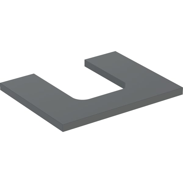 GEBERIT ONE Waschtischplatte mit Ausschnitt, für Aufsatzwaschtisch Schalenform #505.271.00.3 - lava / lackiert matt