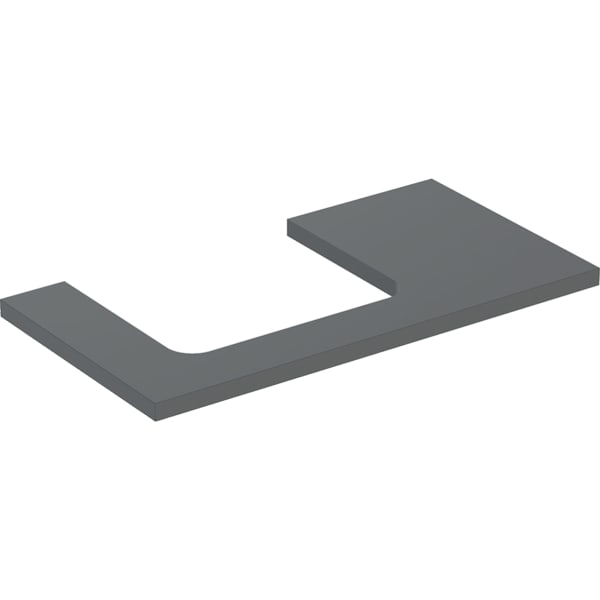 GEBERIT ONE Waschtischplatte mit Ausschnitt, für Aufsatzwaschtisch rechteckig #505.303.00.3 - lava / lackiert matt