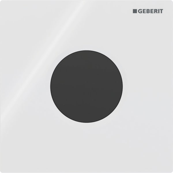 GEBERIT Urinalsteuerung mit elektronischer Spülauslösung, Batteriebetrieb, Typ 01 Abdeckplatte, Round #116.031.11.5 - weiß