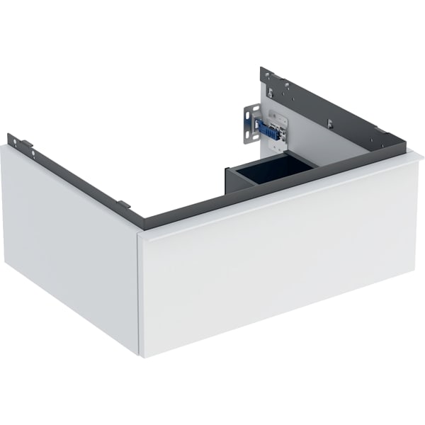 GEBERIT iCon Unterschrank für Waschtisch, mit einer Schublade #502.310.01.3 - Korpus und Front: weiß / lackiert matt Griff: weiß / pulverbeschichtet matt