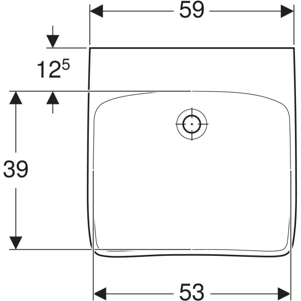 GEBERIT Renova Comfort Waschtisch barrierefrei #501.990.00.1 - weiß