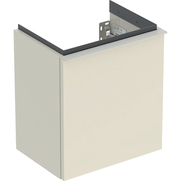 GEBERIT iCon Unterschrank für Handwaschbecken, mit einer Tür #502.300.JL.1 - Korpus und Front: sand-grau / lackiert hochglänzend Griff: sand-grau / pulverbeschichtet matt