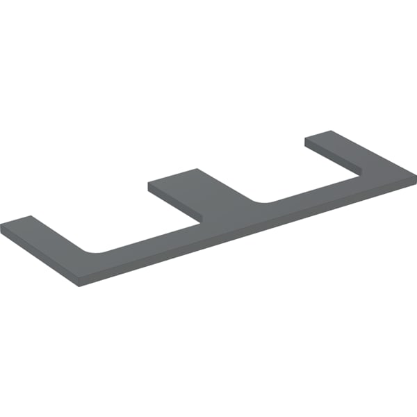 GEBERIT ONE Waschtischplatte mit Ausschnitt, für Aufsatzwaschtisch rechteckig #505.286.00.3 - lava / lackiert matt