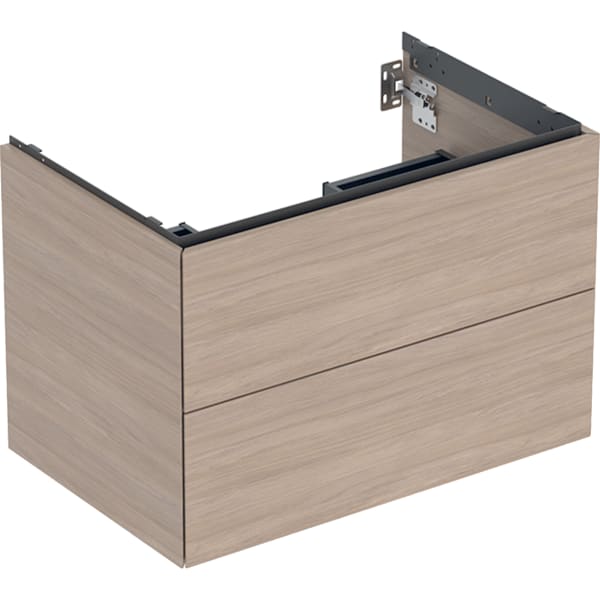 GEBERIT ONE Unterschrank für Waschtisch, mit zwei Schubladen #505.262.00.5 - Eiche / Melamin Holzstruktur