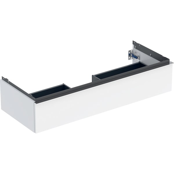 GEBERIT iCon Unterschrank für Waschtisch, mit einer Schublade #502.313.01.2 - Korpus und Front: weiß / lackiert hochglänzend Griff: hoch-glanzverchromt