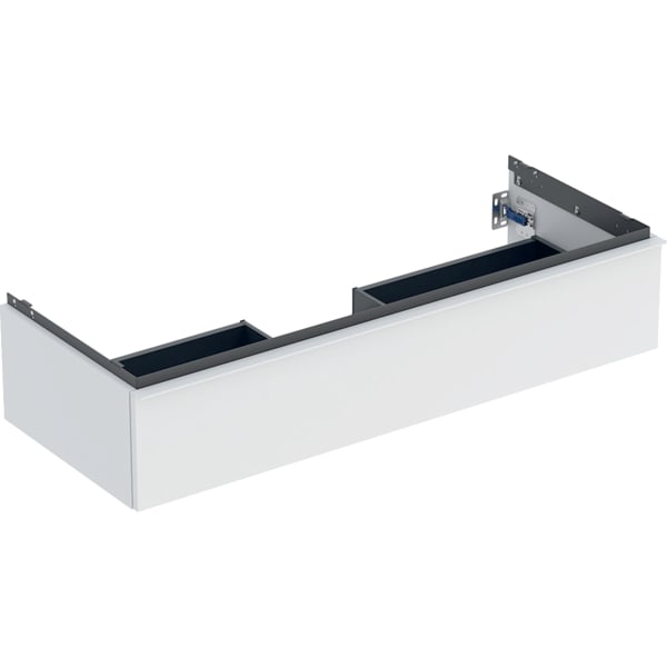 GEBERIT iCon Unterschrank für Waschtisch, mit einer Schublade #502.313.01.3 - Korpus und Front: weiß / lackiert matt Griff: weiß / pulverbeschichtet matt